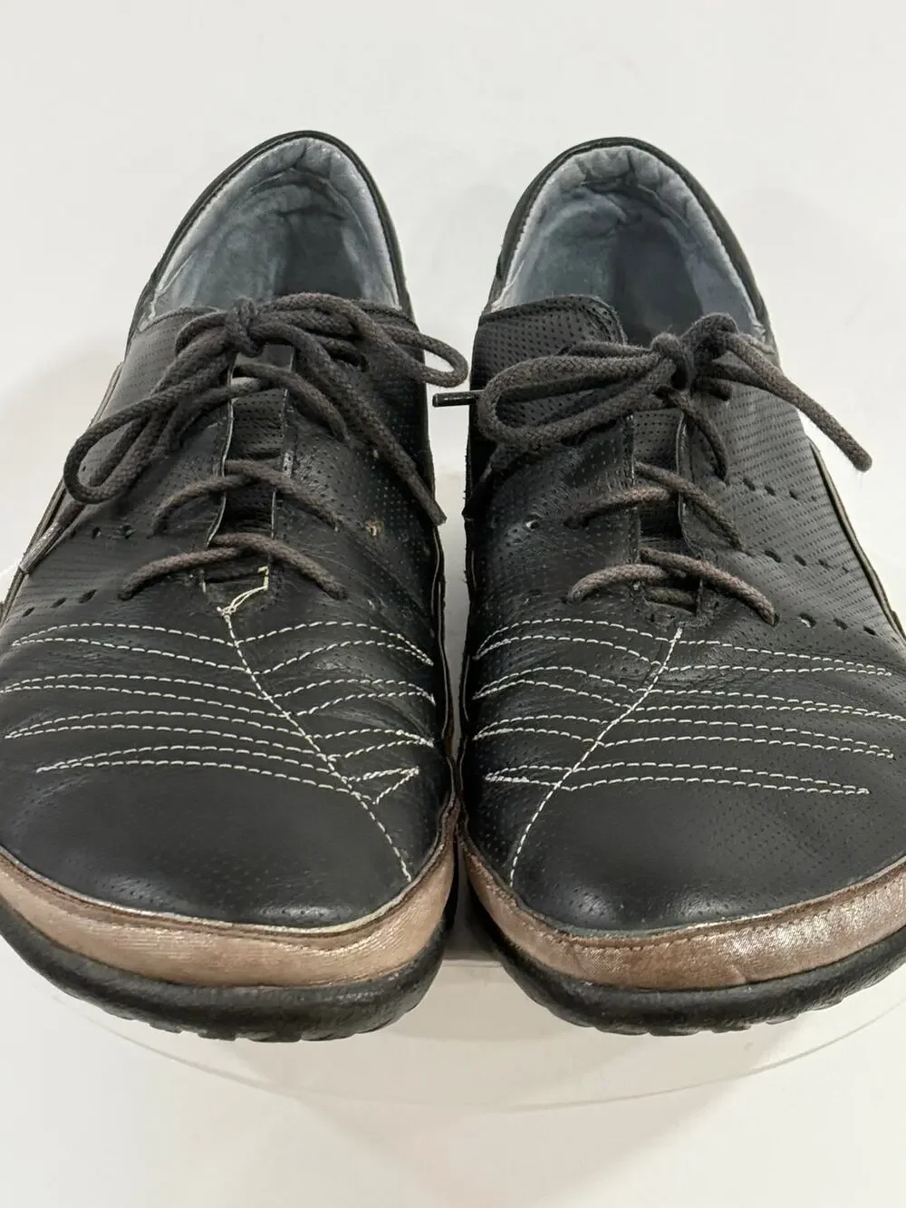 NAOT Kedma Black Leather Lace Up Oxford Comfort Arch Support EU 39 Women’s 8-8.5